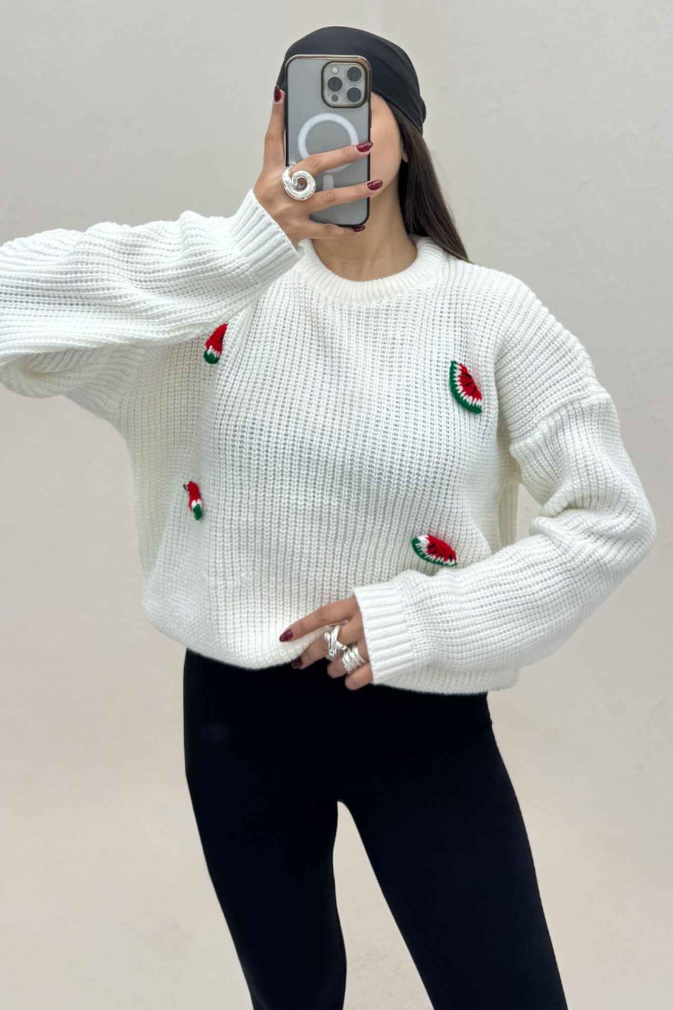 بلوز بافت یلدایی طرح هندوانه