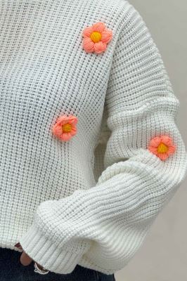 بلوز بافت طرح برجسته بابونه