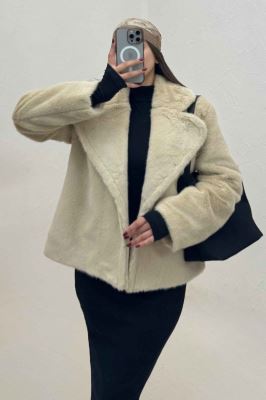 کت پوست آستردار مدل کارمین