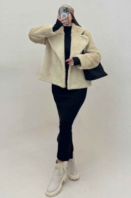 کت پوست آستردار مدل کارمین