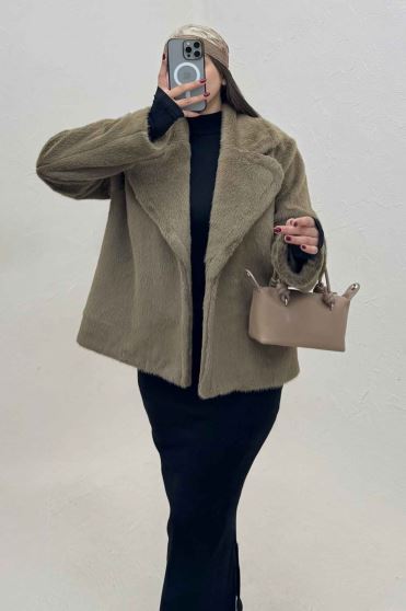 کت پوست آستردار مدل کارمین