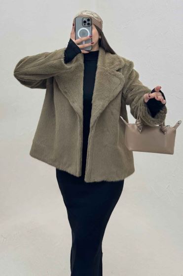 کت پوست آستردار مدل کارمین