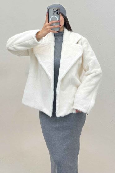 کت پوست آستردار مدل کارمین