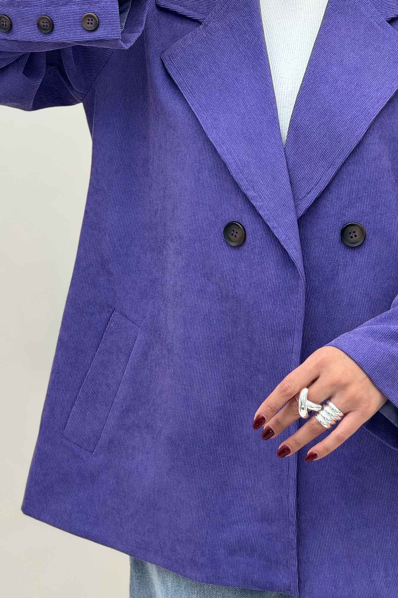 کت کبریتی آستردار دو دکمه