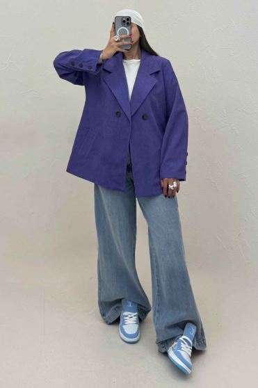 کت کبریتی آستردار دو دکمه