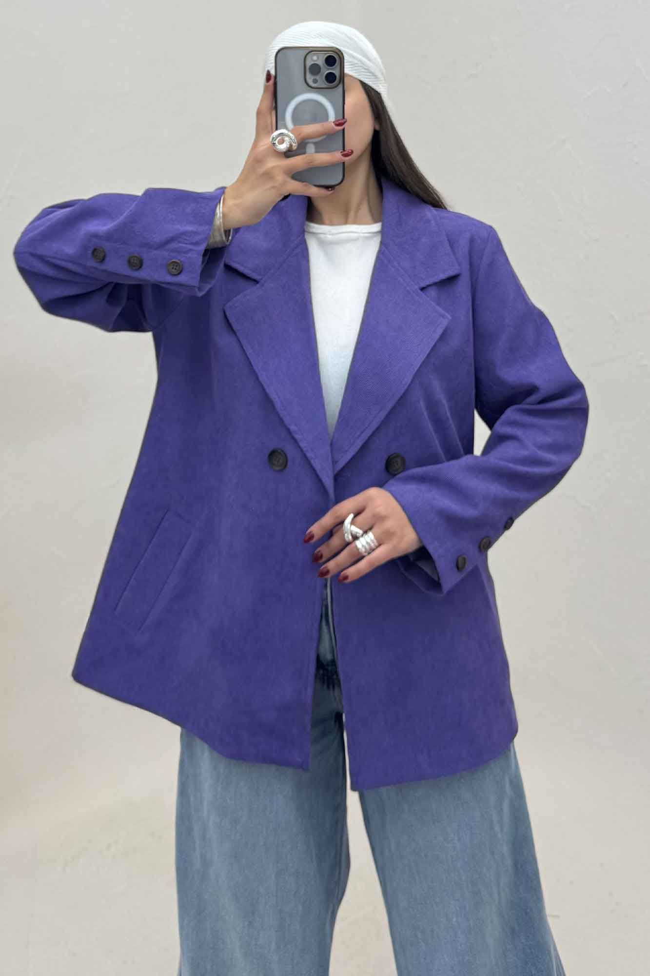 کت کبریتی آستردار دو دکمه