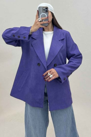 کت کبریتی آستردار دو دکمه