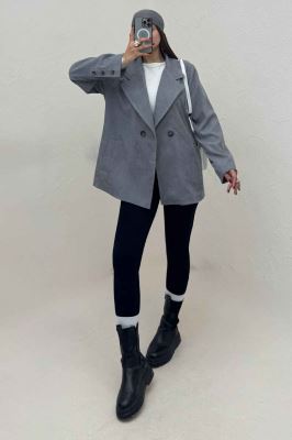 کت کبریتی آستردار دو دکمه