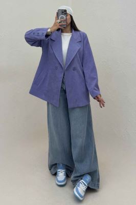 کت کبریتی آستردار دو دکمه