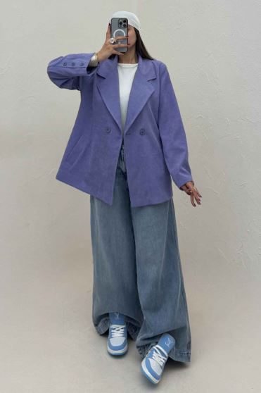 کت کبریتی آستردار دو دکمه