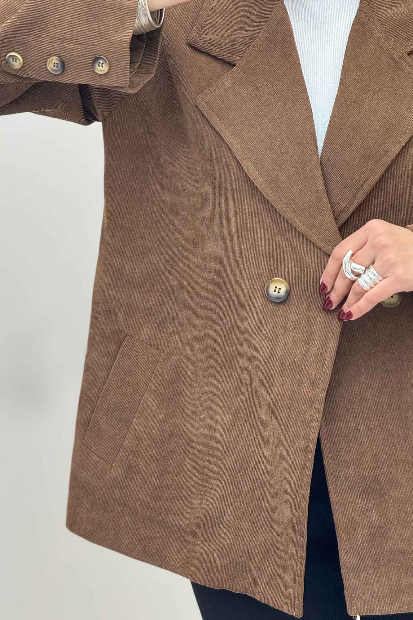 کت کبریتی آستردار دو دکمه