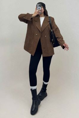 کت کبریتی آستردار دو دکمه