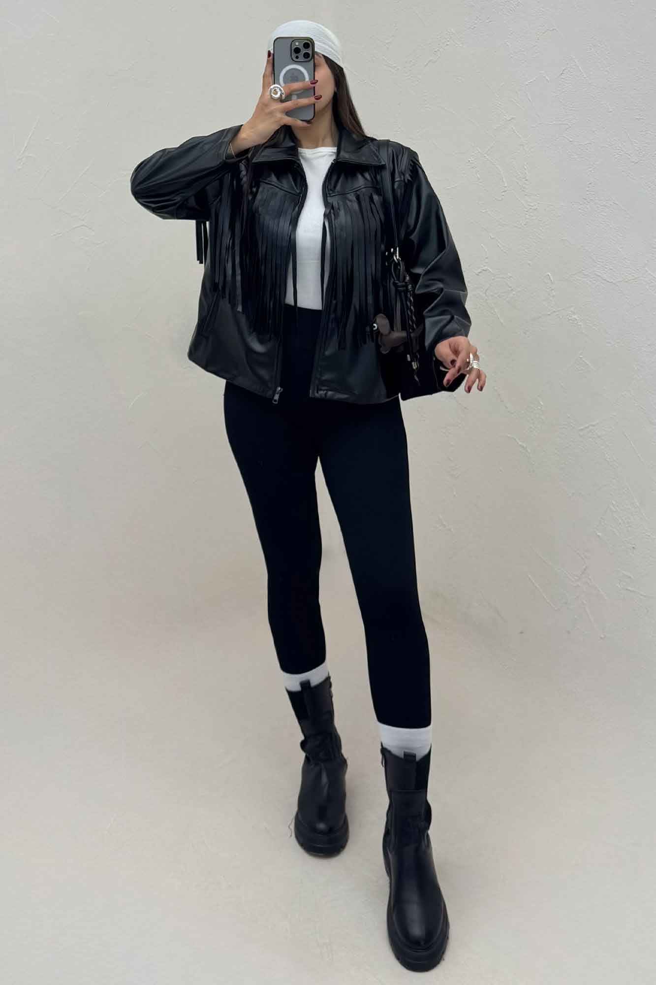 کت چرم سرخپوستی