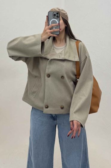 کت فوتر یقه ایستاده 