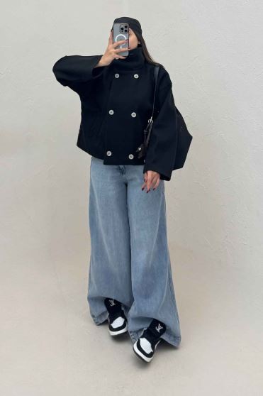 کت فوتر یقه ایستاده 