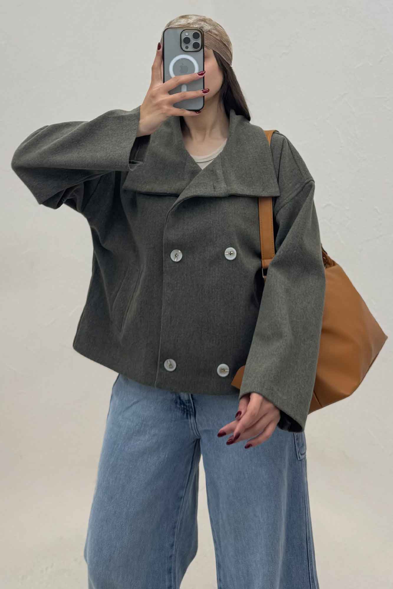 کت فوتر یقه ایستاده 