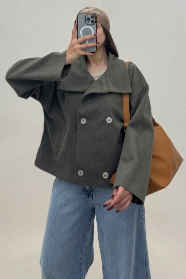 کت فوتر یقه ایستاده 