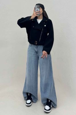 کت فوتر زیپی پایین سگک