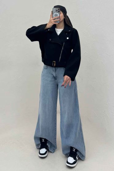 کت فوتر زیپی پایین سگک