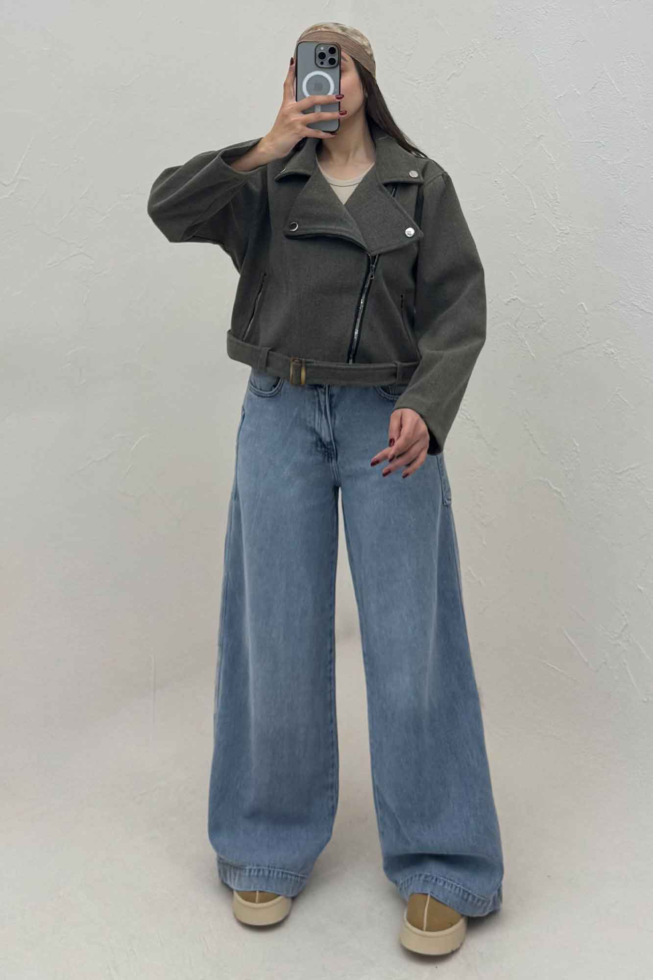 کت فوتر زیپی پایین سگک