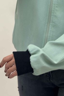 بامبر جکت زیپدار کتان کاپرا