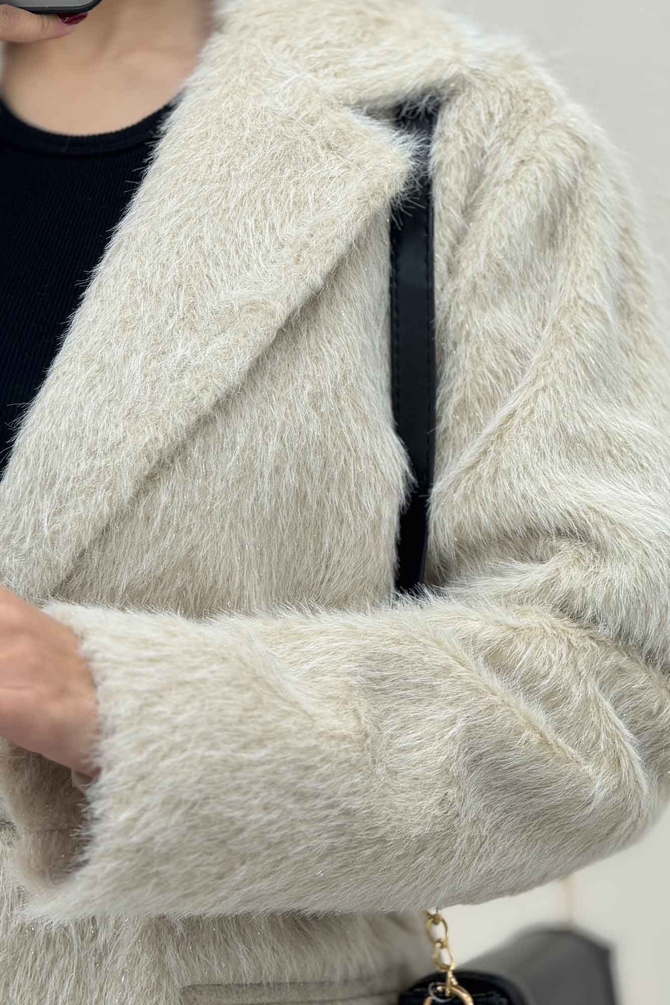 پالتو خزشاین آستردار کمربنددار