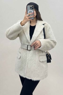 پالتو خزشاین آستردار کمربنددار