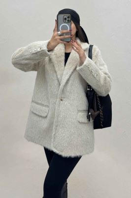 کت آستردار خزشاین پشت چاکدار