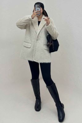 کت آستردار خزشاین پشت چاکدار