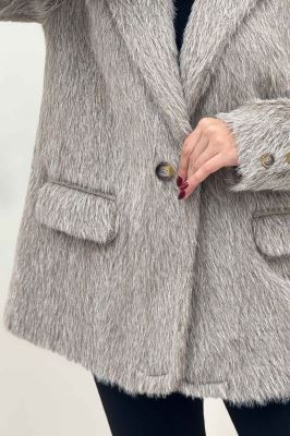 کت آستردار خزشاین پشت چاکدار