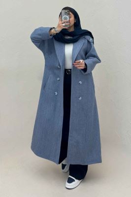 پالتو فوتر بلند مج پاکتی آستردار همیسا