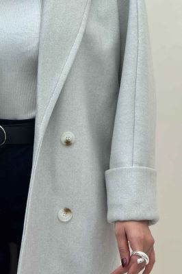 پالتو فوتر بلند مج پاکتی آستردار همیسا