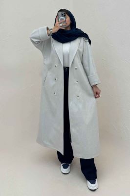 پالتو فوتر بلند مج پاکتی آستردار همیسا