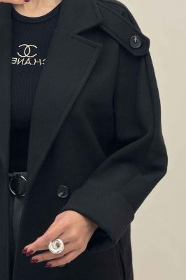 پالتو فوتر بلند مج پاکتی آستردار همیسا