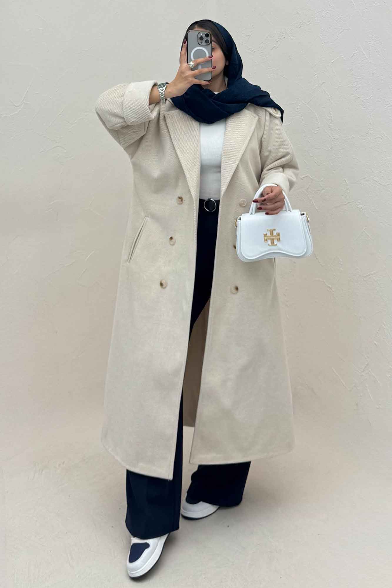 پالتو فوتر کجراه مج پاکتی آستردار 