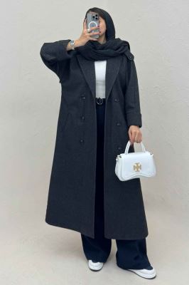 پالتو فوتر کجراه مج پاکتی آستردار 