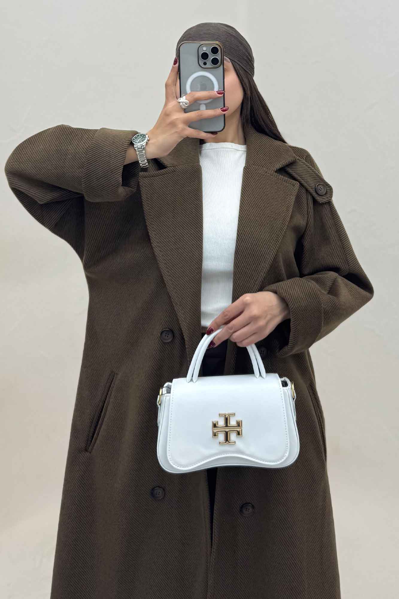 پالتو فوتر کجراه مج پاکتی آستردار 