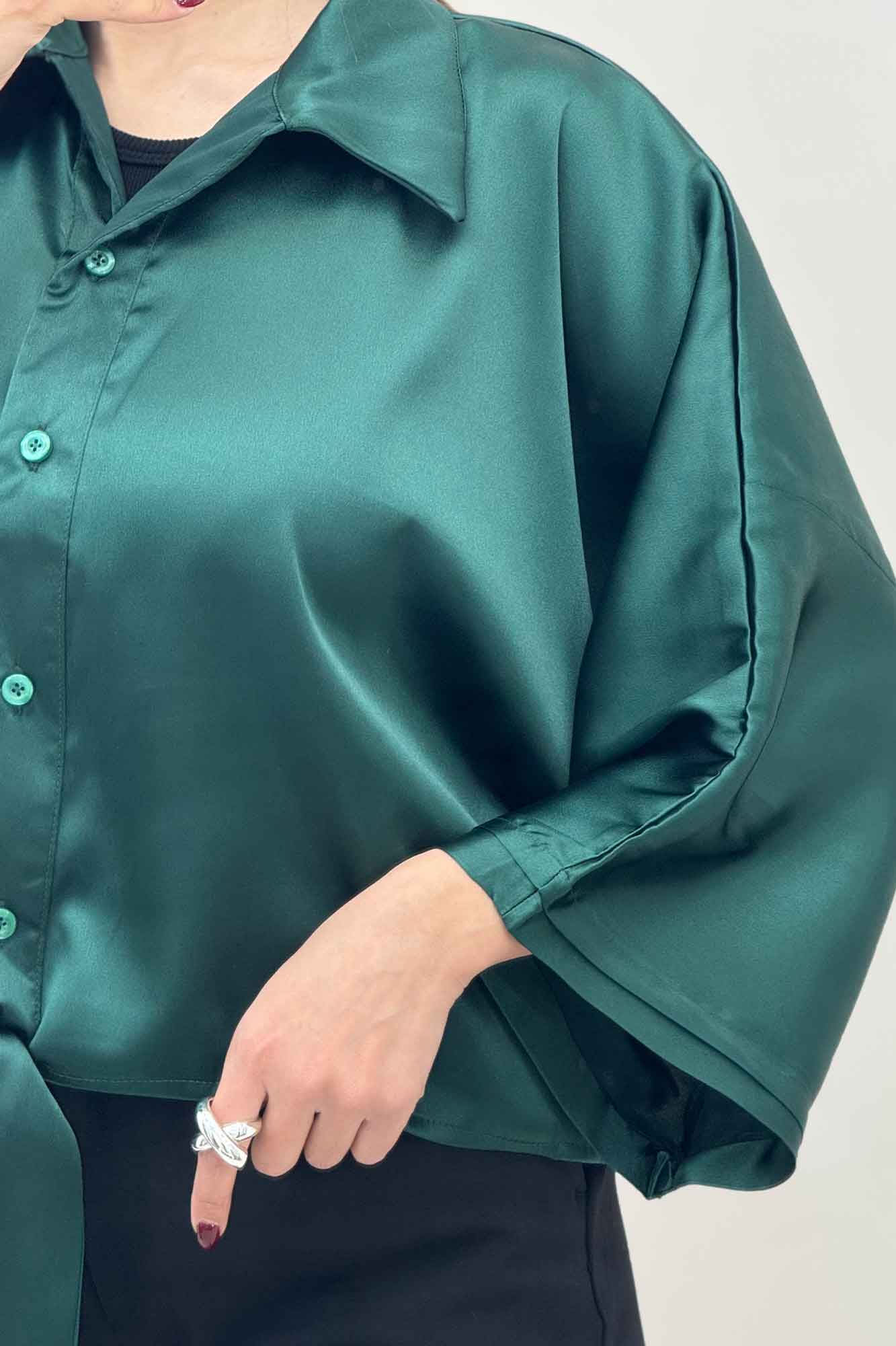 شومیز ساتن پایین گره ای یلدایی