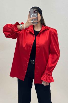 شومیز ساتن آستین کش یلدایی