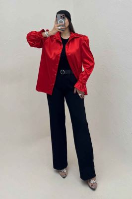 شومیز ساتن آستین کش یلدایی