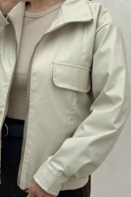 کت چرم دو در جیب کد 472