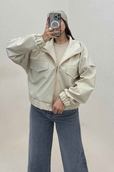 کت چرم پایین کش کد 470