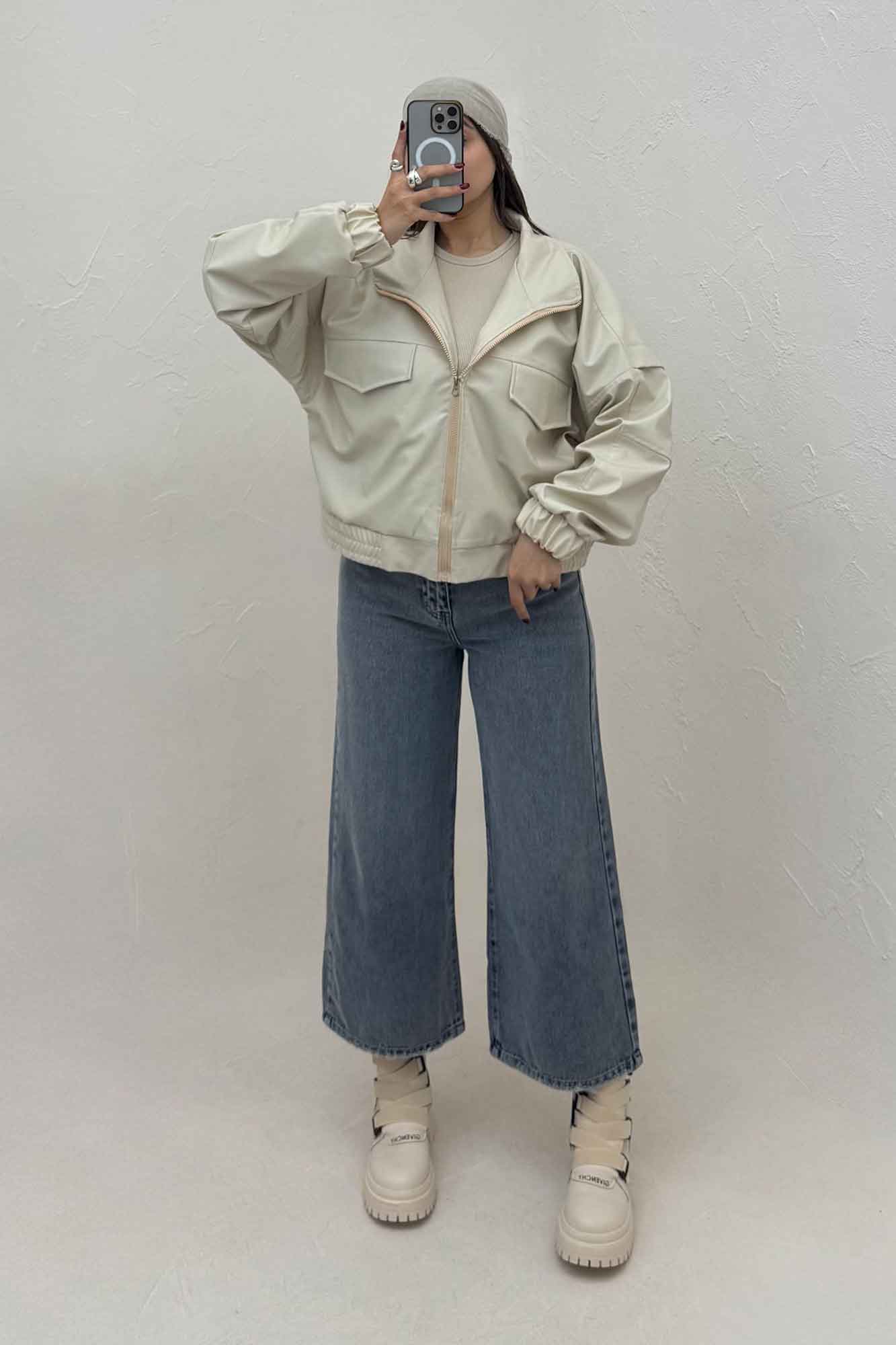 کت چرم پایین کش کد 470