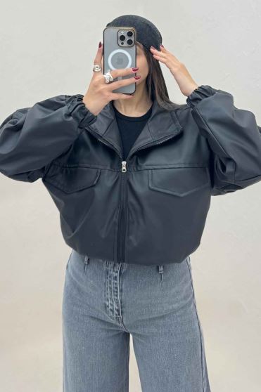 کت چرم پایین کش کد 470