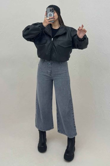 کت چرم پایین کش کد 470