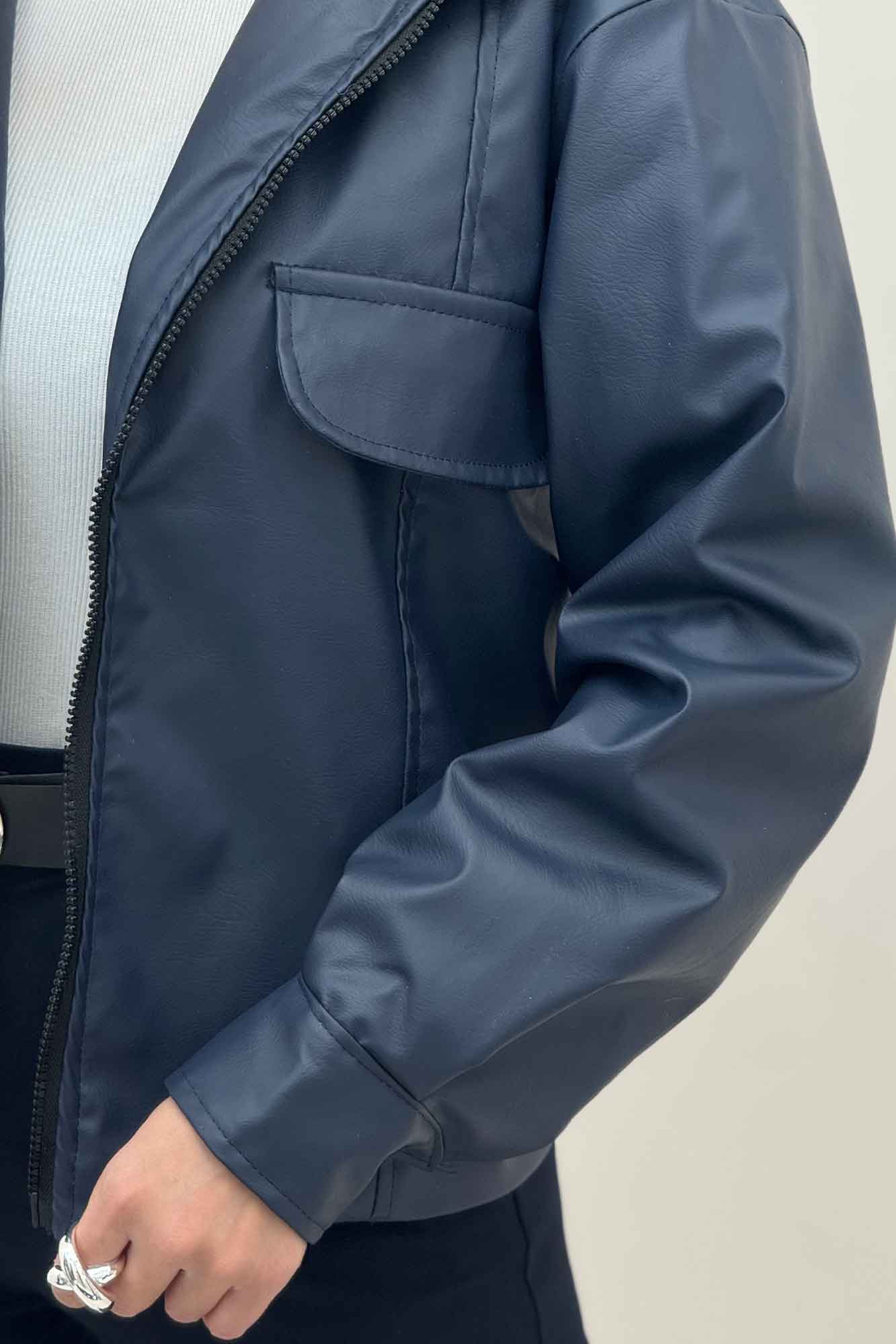 کت چرم دو در جیب کد 472