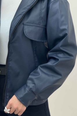 کت چرم دو در جیب کد 472