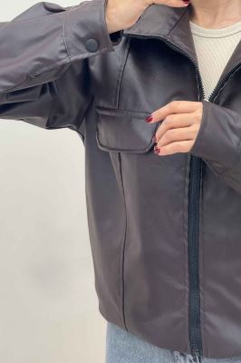 کت چرم دو در جیب کد 472