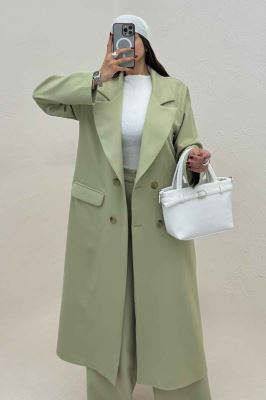 مانتو بلند مازراتی پشت چاکدار