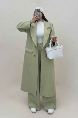 مانتو بلند مازراتی پشت چاکدار